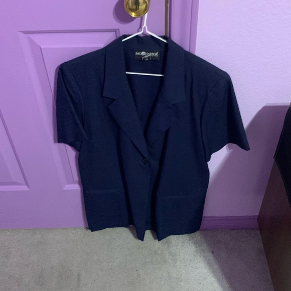 Black button-down top - Picture 1 of 1